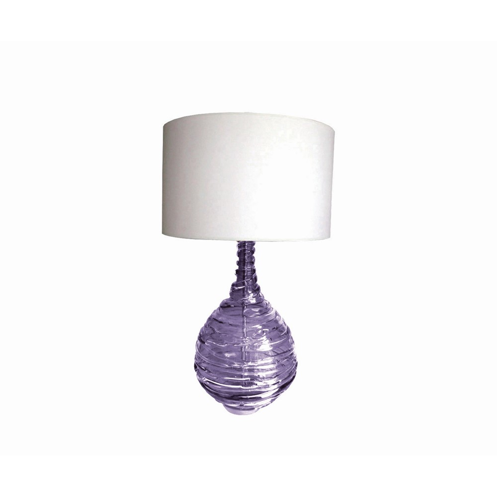 Matilda Crystal Glass Lamp by William Yeoward in Amethyst Purple